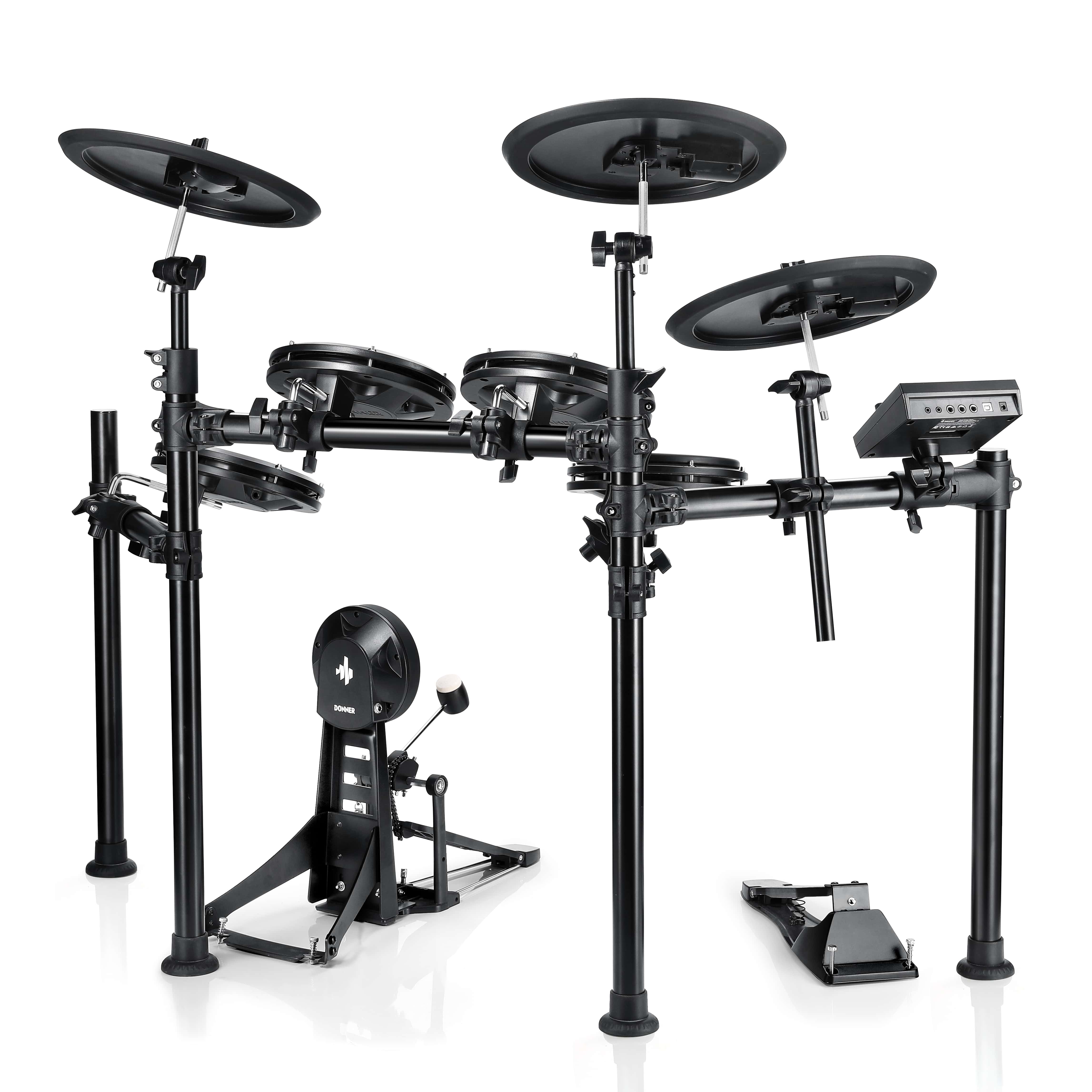 Электронная ударная установка Donner DED-200P 5 Drums 3 Cymbals (в  комплекте аксессуары) - купить в Екатеринбурге в интернет-магазине Pult.ru