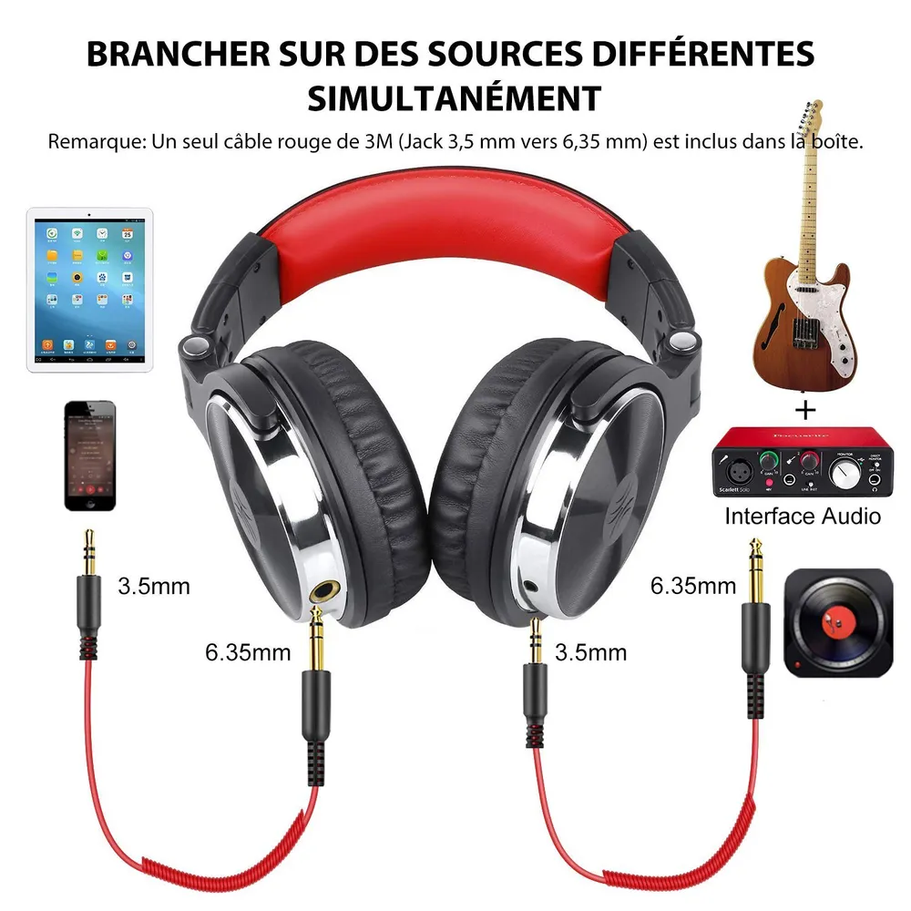 OneOdio OneOdio Pro-10 Casque filaire Hi-Res Monitoring Studio