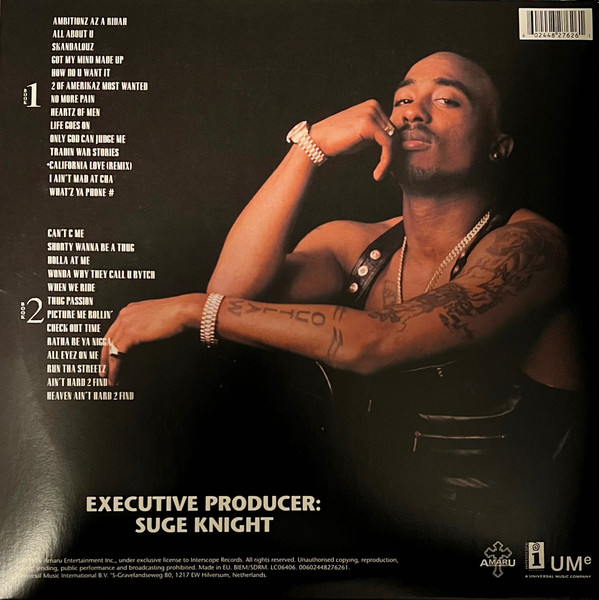 2PAC all eyez on me デジタルリマスター　4lp Виниловая пластинка 2Pac - All Eyez On Me (Black Vinyl 4LP