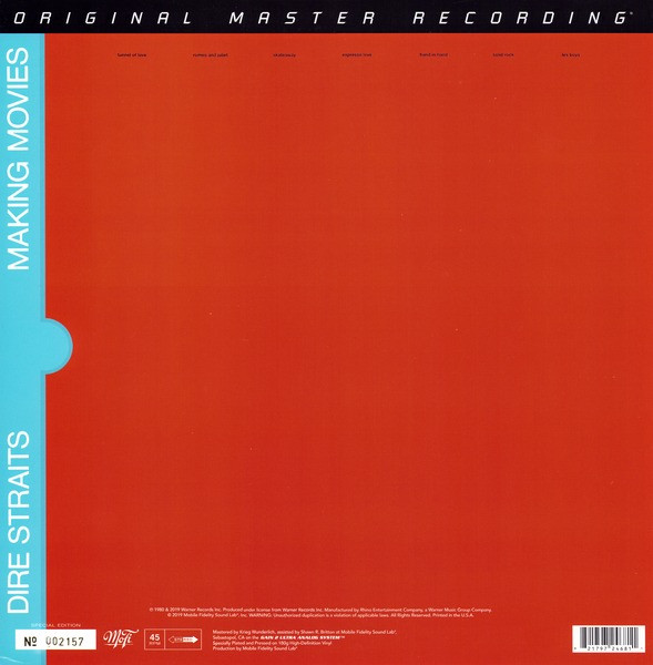 Виниловая пластинка Dire Straits - Making Movies (Black Vinyl 2LP