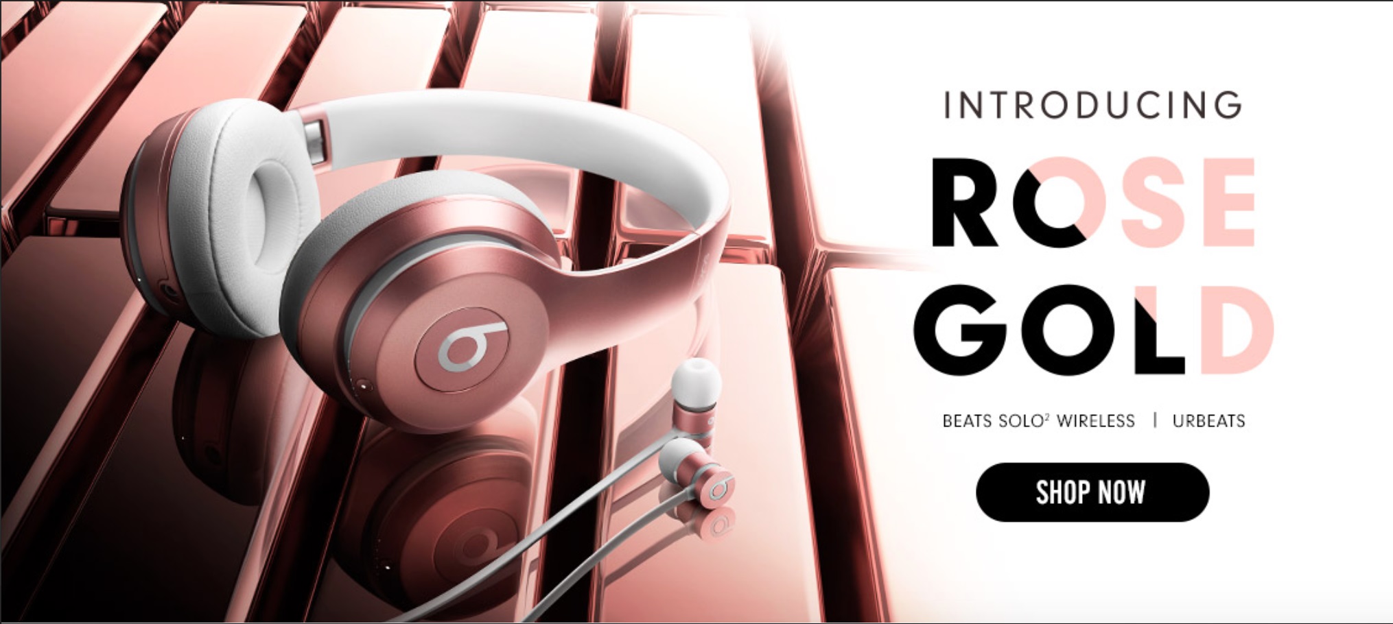 Beats Solo2 Wireless Headphones Rose Gold Pult.ru