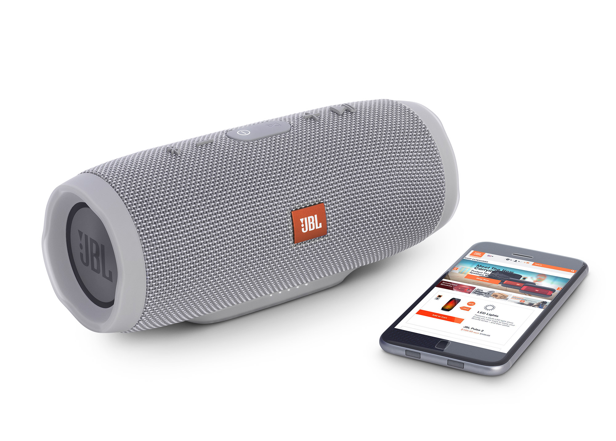 Купить Влагозащищенные колонки JBL Charge 3 grey (JBLCHARGE3GRAYEU) в  Москве, цена: 8490 руб, - интернет-магазин Pult.ru