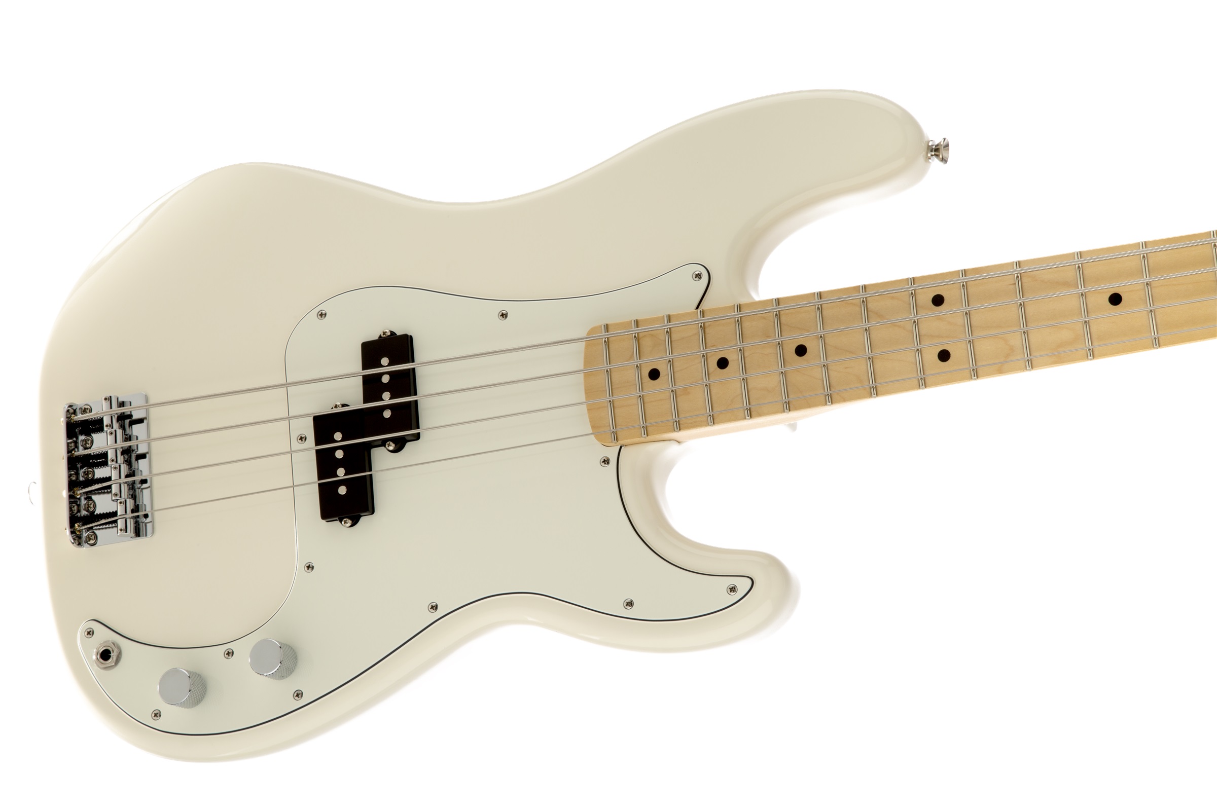 fender p bass white