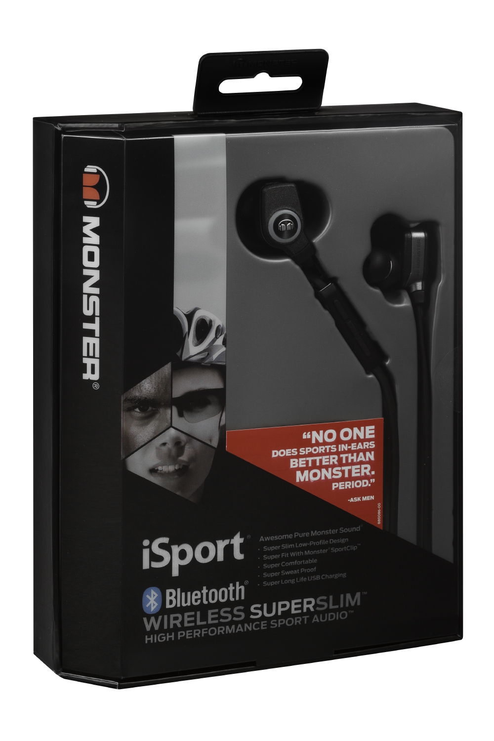 Купить Внутриканальные (вакуумные) беспроводные наушники Monster iSport  Bluetooth Wireless SuperSlim In-Ear black (137035-00) в Москве, цена: 10490  руб, - интернет-магазин Pult.ru