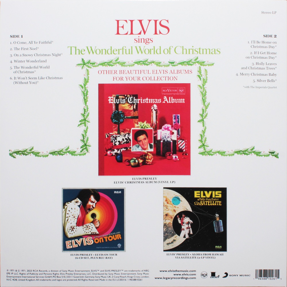 Виниловая пластинка Elvis Presley - Elvis Sings The Wonderful World Of  Christmas (Black Vinyl LP)