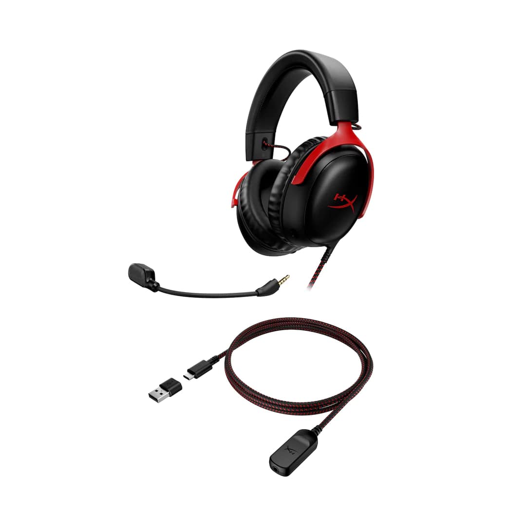 Купить Игровые наушники c микрофоном HyperX CLOUD III Black-Red в Химках,  цена: 12390 руб, - интернет-магазин Pult.ru