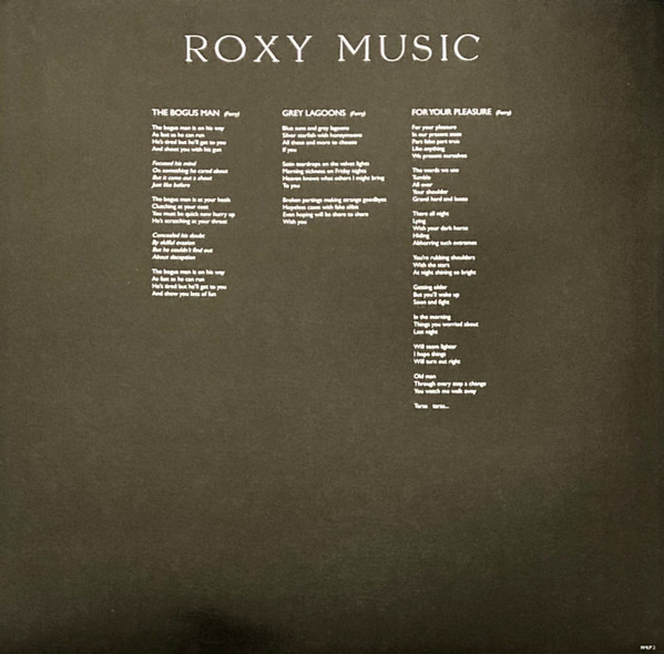 Roxy Music For Your Pleasure Half Speed