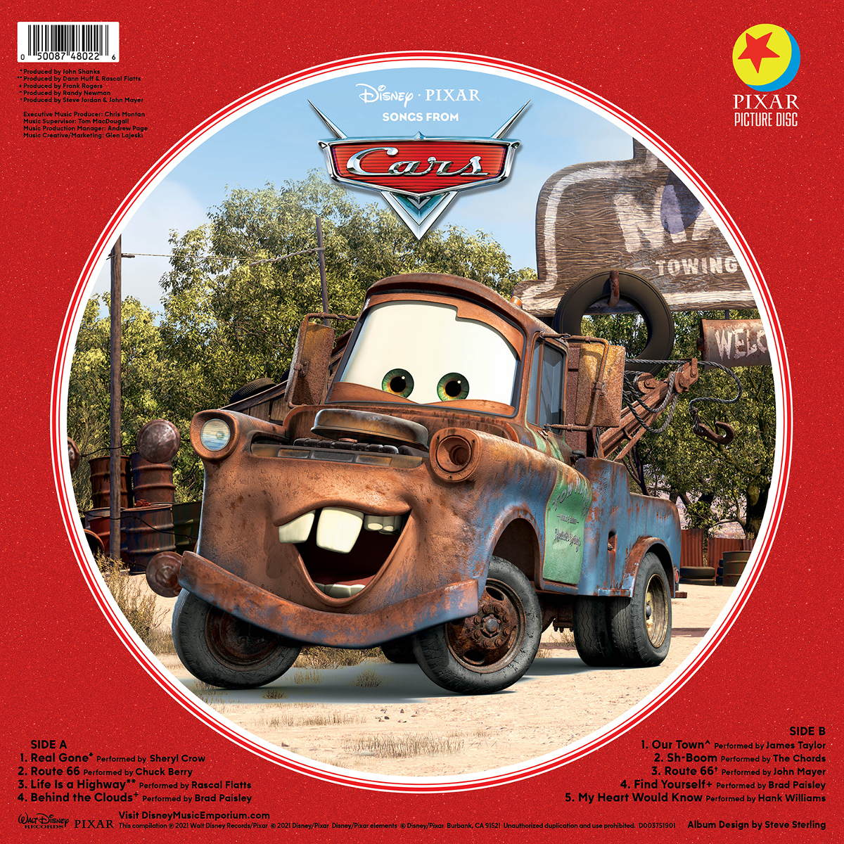 Songs from Cars Picture Disc V12