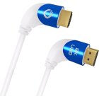 HDMI кабель Oehlbach PERFORMANCE Shape Magic 90 UHD White, 1.5 m (D1C42546)