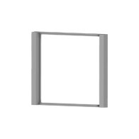 Ekinex Рамка квадратная металлическая, EK-FLQ-GBQ,  серия Flank,  отделка - матовый алюминий