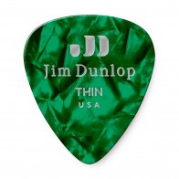 Dunlop 483P12TH Celluloid Green Pearloid Thin (12 шт)