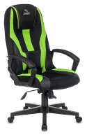 Zombie 9 GREEN (Game chair 9 black/l.green textile/eco.leather cross plastic)