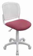 Бюрократ CH-W296NX/26-31 (Children chair CH-W296NX white TW-15 seatpink 26-31 mesh/fabric cross plastic plastik белый)
