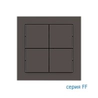 Ekinex Клавиша "71" квадратная, EK-T4Q-FCC,  материал - Fenix NTM,  4 шт,  цвет - Какао Ориноко
