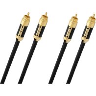Oehlbach STATE OF THE ART XXL Black Connection Cable RCA, 2x2,0m, gold, D1C13836