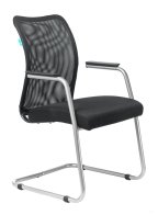 Бюрократ CH-599AV/TW-11 (Office chair CH-599AV black TW-01 seatblack TW-11 mesh/fabric runners metal металлик)