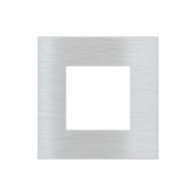 Ekinex Квадратная металлическая плата , EK-DQP-GBQ,  серия DEEP,  окно 45х45,  цвет - матовый алюминий