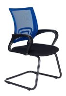 Бюрократ CH-695N-AV/BL/TW-11 (Office chair CH-695N-AV blue TW-05 seatblack TW-11 mesh/fabric runners metal черный)