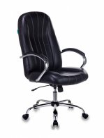 Бюрократ T-898SL/BLACK (Office chair T-898SL black eco.leather cross metal хром)