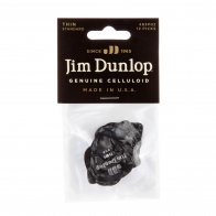 Dunlop 483P02TH Celluloid Black Pearloid Thin (12 шт)