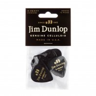 Dunlop 483P03XH Celluloid Black Extra Heavy (12 шт)