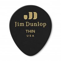 Dunlop 485P03TH Celluloid Black Teardrop Thin (12 шт)