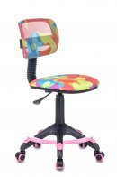 Бюрократ CH-299-F/ABSTRACT (Children chair CH-299-F multicolor абстракция mesh/fabric cross plastic footrest)