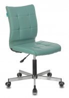 Бюрократ CH-330M/GREY (Office chair CH-330M grey/l.blue Lincoln 212 eco.leather cross metal хром)