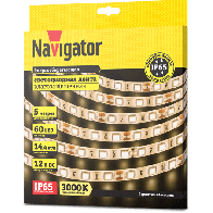 Navigator 71 427 NLS-5050WW60-14.4 IP65 12B R5 14.4Вт/м71427 (5 м)