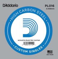 D'Addario PL016 Single Plain Steel 016