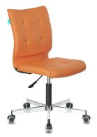 Бюрократ CH-330M/OR-20 (Office chair CH-330M orange Orion-20 eco.leather cross metal хром)