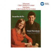 WM Daniel Barenboim and Jacqueline du Pré — SCHUMANN & SAINT-SAENS CELLO CONCERTOS (LP)