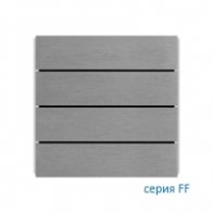 Ekinex Клавиши "FF" металлические прямоугольные (4 шт), EK-TRO-GBQ,  отделка - матовый алюминий