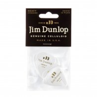 Dunlop 483P01HV Celluloid White Heavy (12 шт)