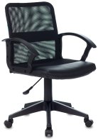 Бюрократ CH-590/BLACK (Office chair CH-590 black seatblack eco.leather/gauze cross plastic)