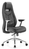 Бюрократ _ZEN/BLACK (Office chair _Zen black leather cross aluminum)