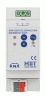 MDT technologies KNX/EIB 2-канальный компактный, NC/NO, 230В, 16A, до 8 сцен на канал, логические функции, функции времени, ручное управление, на DIN рейку, 2TE