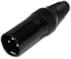 Black Rhodium XLR plug black, Male