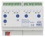 MDT technologies AKD-0401.02 KNX, 4х канальный, нагрузка 2-250 Вт/ВА, выход 230В, измерение активной мощности в каждом канале, поддержка CFL и LED, ручное управление, на DIN рейку, 8TE.