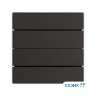 Ekinex Клавиши "FF" пластиковые прямоугольные (4 шт), EK-TRO-GAL,  цвет - графит