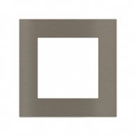 Ekinex Квадратная металлическая плата, EK-SQS-GBR,  серия Surface,  окно 60х60,  отделка - матовый никель