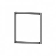 Ekinex Рамка квадратная металлическая, EK-FOQ-GBQ,  серия Form,  отделка - матовый алюминий