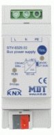 MDT technologies STV-0320.02 KNX/EIB, 230В / 29В=, номинальная нагрузка 320мА, защита от короткого замыкания и перегрузки, встроенный дроссель, на DIN рейку, 2TE