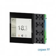 Ekinex Контроллер комнатный Touch&See с 2 доп. кнопками, EK-EF2-TP,  подсветка - синий/зеленый