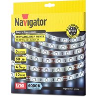 Navigator 71 763 NLS-3528CW60-4.8-IP65-12V R5 4.8Вт/м71763 (5 м)