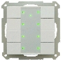 MDT technologies BE-TA55P8.G1 KNX/EIB 4x канальный (8 кнопок), 55 x 55мм, встроенный интерфейс KNX (BCU), двухцветная LED индикация, фоновая подсветка, цвет глянцевый белый