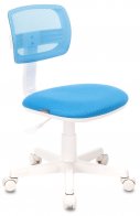 Бюрократ CH-W299/LB/TW-55 (Children chair CH-W299 blue TW-31 TW-55 cross plastic plastik белый)
