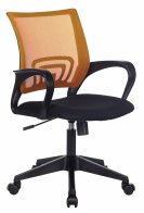 Бюрократ CH-695N/OR/TW-11 (Office chair CH-695N orange TW-38-3 seatblack TW-11 mesh/fabric cross plastic)