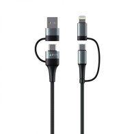 HAVIT CB6244 USB-C/USB-A - USB-C/Lightning BK+GY 1m