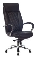Бюрократ T-9924SL/BLACK (Office chair T-9924SL black leather cross metal хром)